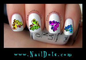 Cartoon Frog Nail Decals