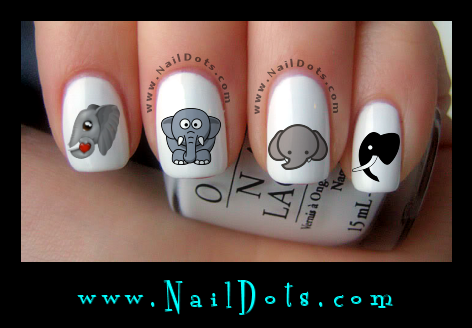 Elephant Nail Decals