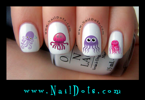 Jellyfish Nail Decals