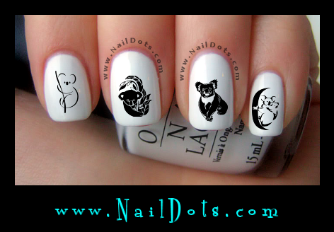 Koala Bear Nail Decals