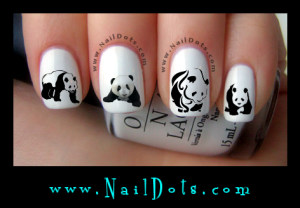 Panda Bear Nail Decals