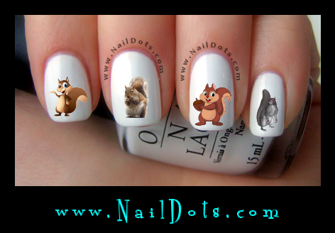 Squirrel Nail Decals