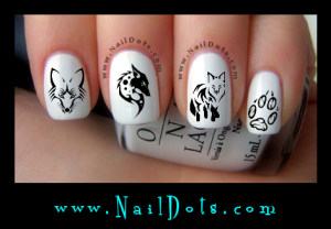 Tribal Fox Nail Decals