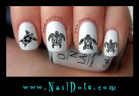 Tribal Turtle Nail Decals