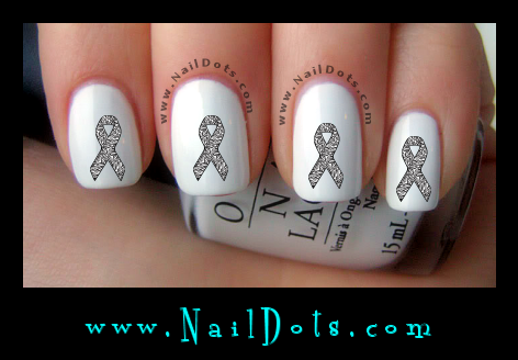 Rare Disease Awareness Ribbon Nail Decal