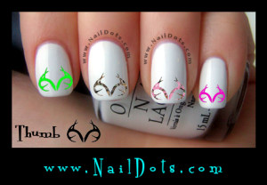 Deer Antlers Nail Decals