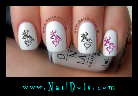 deer over heart leopard nail decals