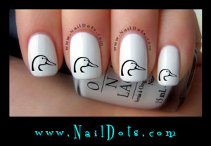 Duck Head Nail Decals
