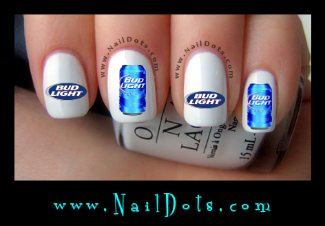 Bud Light Nail Decals