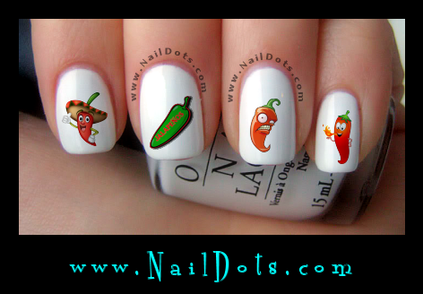 Jalapeno Nail Decals