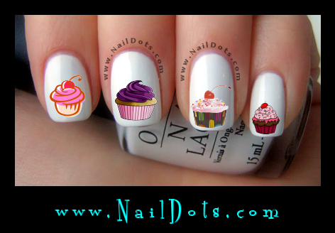 Cupcake Nail Decals