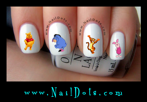 Pooh Nail Decals