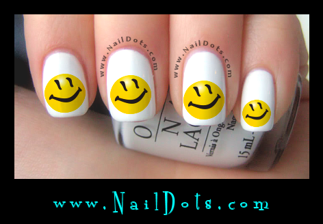 Smiley Face Nail Decals