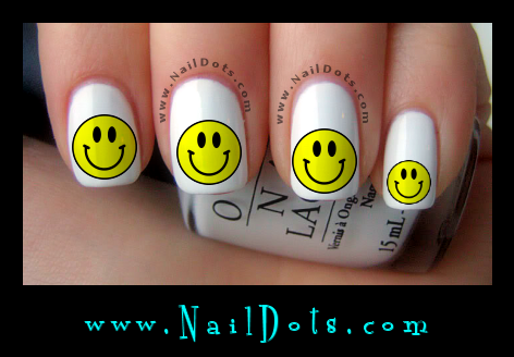 Smiley Face Nail Decals
