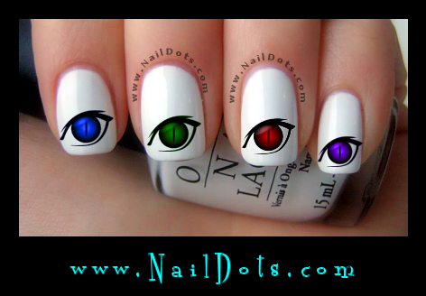 Creepy Eyes Nail Decals