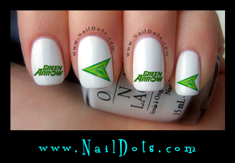 Green Arrow Comic Nail Decals