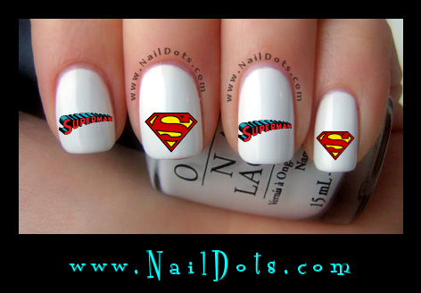 Superman Nail Decals