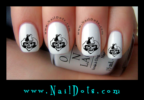 Skull nail decals