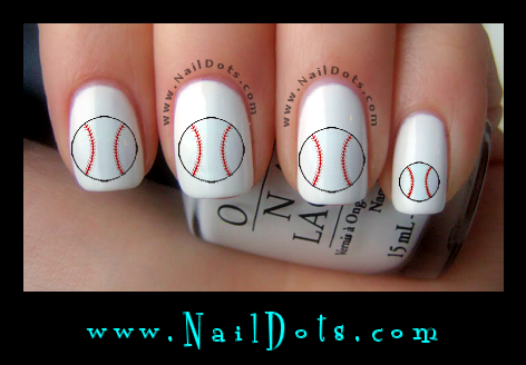 Baseball Nail Decals