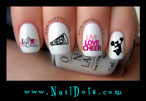 Cheer nail decals