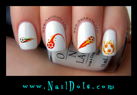 Soccer nail decals