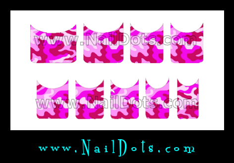 Pink Camo Nail Tips