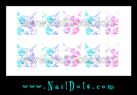 Pastel Bubble Nail Tips