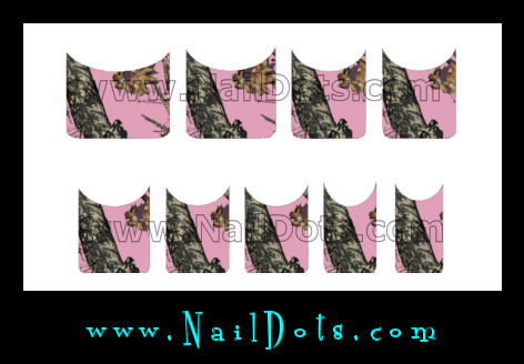 Pink Camo Nail Tips