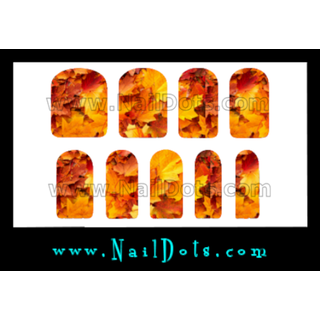 Fall Leaves Nail Wraps or Nail Tips - 3