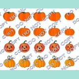 Fall Pumpkin Nail Decals
