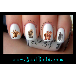 Squirrel Nail Decal