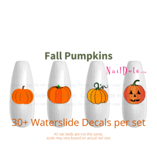 Fall Pumpkin Nail Decals