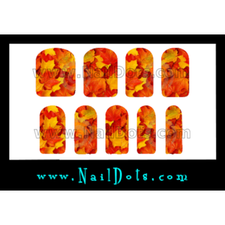 Fall Leaves Nail Wraps or Nail Tips - 1