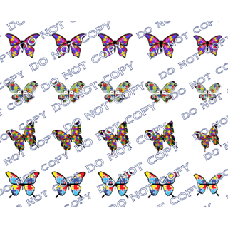 Autism Butterflies Nail Decals