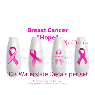 Breast Cancer Awareness Nail Decals