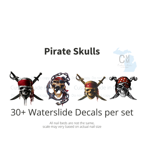 Pirate Skull Nail Decal
