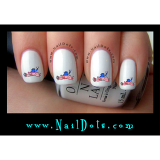 American Flag Peace Frog Nail Decals