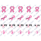 Breast Cancer Awareness Nail Decals, Combo