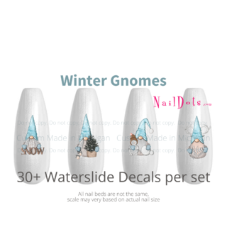 Winter Gnome Nail Decals