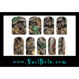 Traditional Camo Nail Wraps or Nail Tips