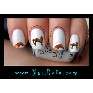 Brown Horse Nail Decal