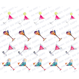 Martini Nail Decals
