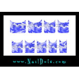 Blue Camo Nail Wraps or Nail Tips