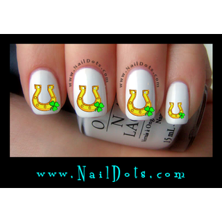 Lucky Horse Shoe Nail Decals