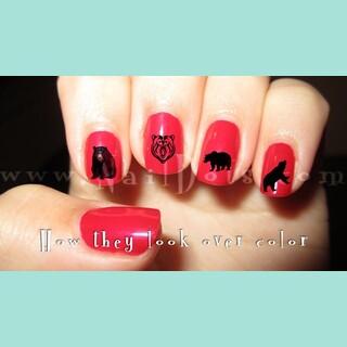 Black Bears Nail Decal
