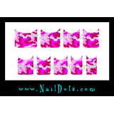 Pink Camo Nail Wraps or Nail Tips