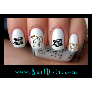 Bulldog Nail Decal