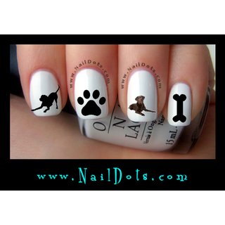 Chocolate Lab Nail Decal