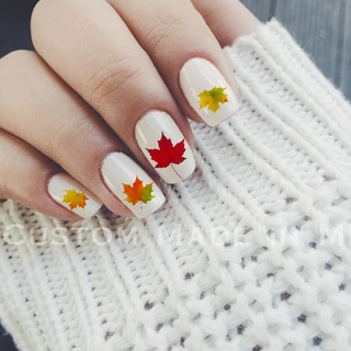 Fall Leaves Nail Decal