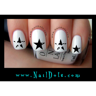 Grunge Star Nail Decals - GSGrung